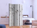 Room Divider Birds on Planks (3-piece) - gray wood and animals among trees 132807 additionalThumb 2