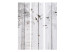Room Divider Birds on Planks (3-piece) - gray wood and animals among trees 132807 additionalThumb 3