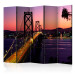 Room Divider Charming Evening in San Francisco II (5-piece) - architecture at night 133107
