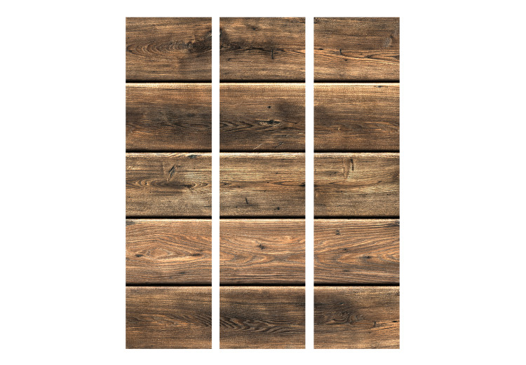 Room Separator Forest Composition - elegant texture of dark wooden planks 133607 additionalImage 3