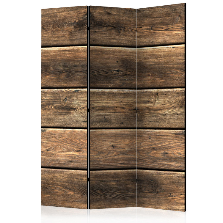 Room Separator Forest Composition - elegant texture of dark wooden planks 133607