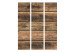 Room Separator Forest Composition - elegant texture of dark wooden planks 133607 additionalThumb 3