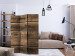Room Separator Forest Composition - elegant texture of dark wooden planks 133607 additionalThumb 4