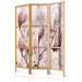 Room Divider Magnolia Curtain (3-piece) - pink flowers on a distressed background 134307 additionalThumb 5