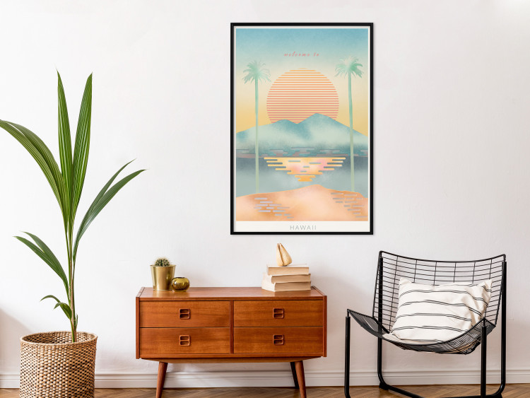 Poster Welcome to Hawaii - tropical summer landscape in pastel motif 135007 additionalImage 6