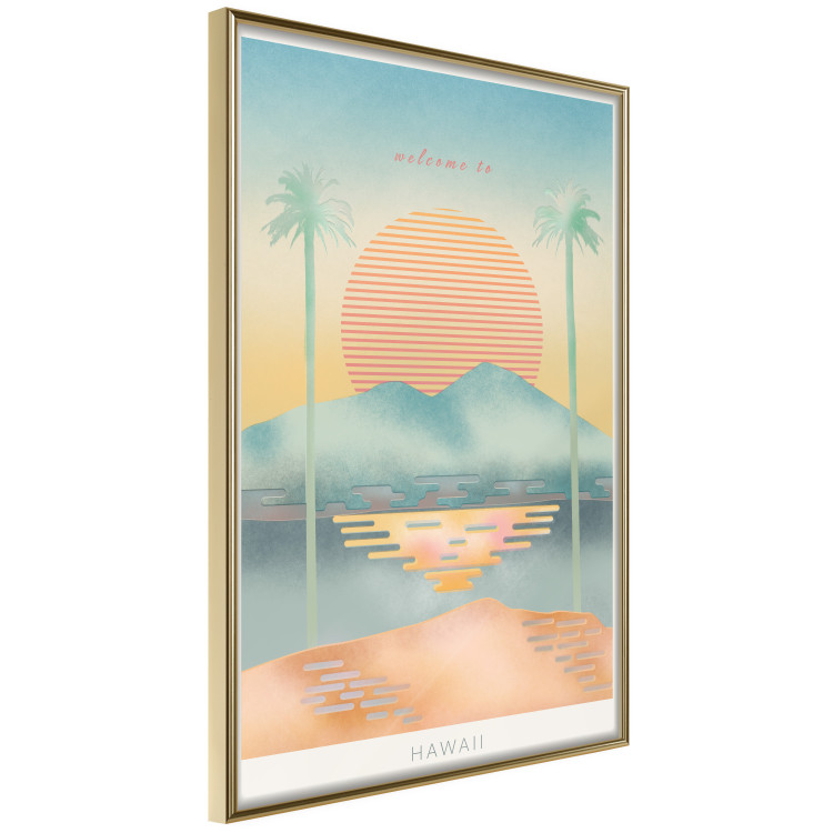 Poster Welcome to Hawaii - tropical summer landscape in pastel motif 135007 additionalImage 12