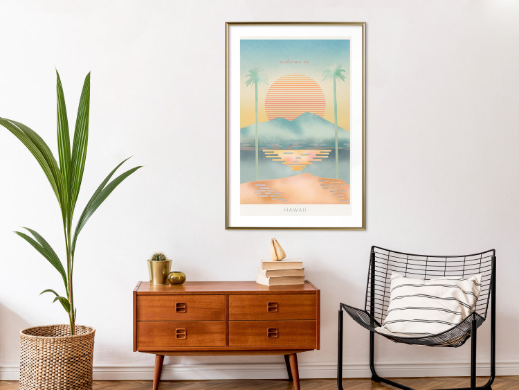 Poster Welcome to Hawaii - tropical summer landscape in pastel motif 135007 additionalImage 13