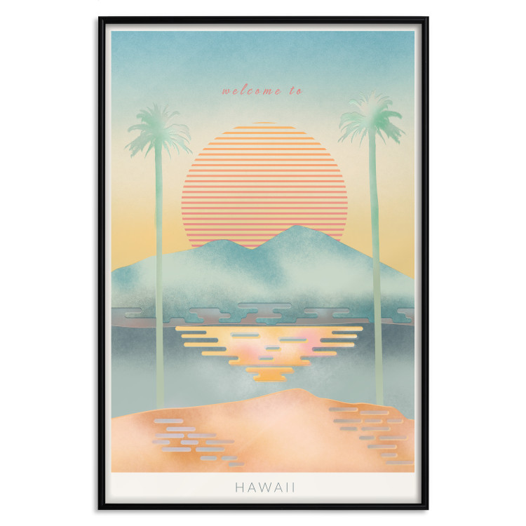 Poster Welcome to Hawaii - tropical summer landscape in pastel motif 135007 additionalImage 18