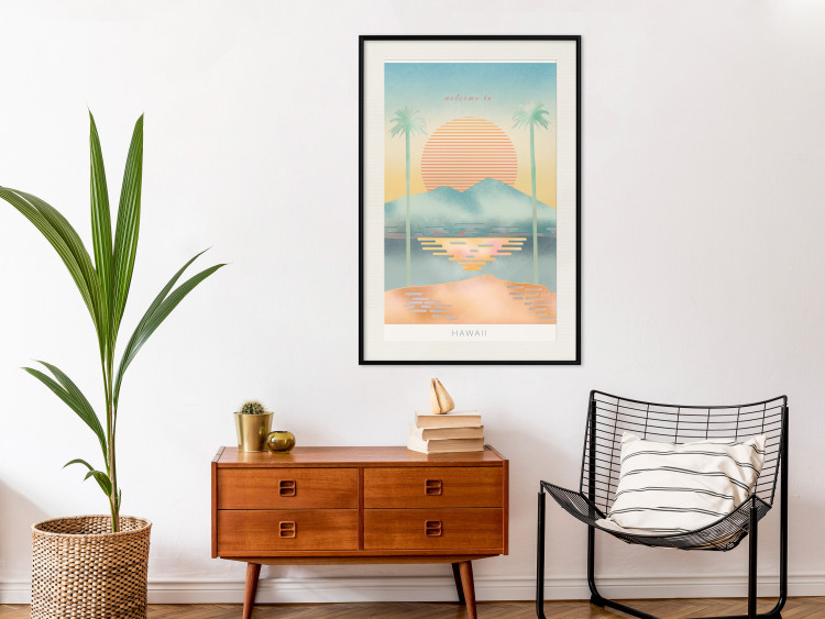 Poster Welcome to Hawaii - tropical summer landscape in pastel motif 135007 additionalImage 24