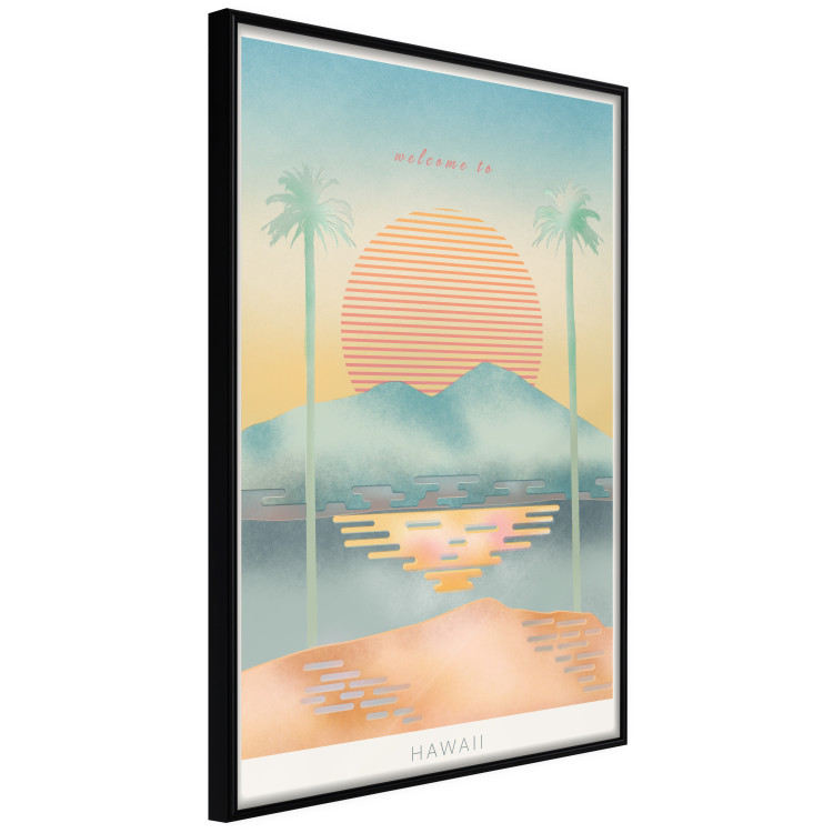 Poster Welcome to Hawaii - tropical summer landscape in pastel motif 135007 additionalImage 11