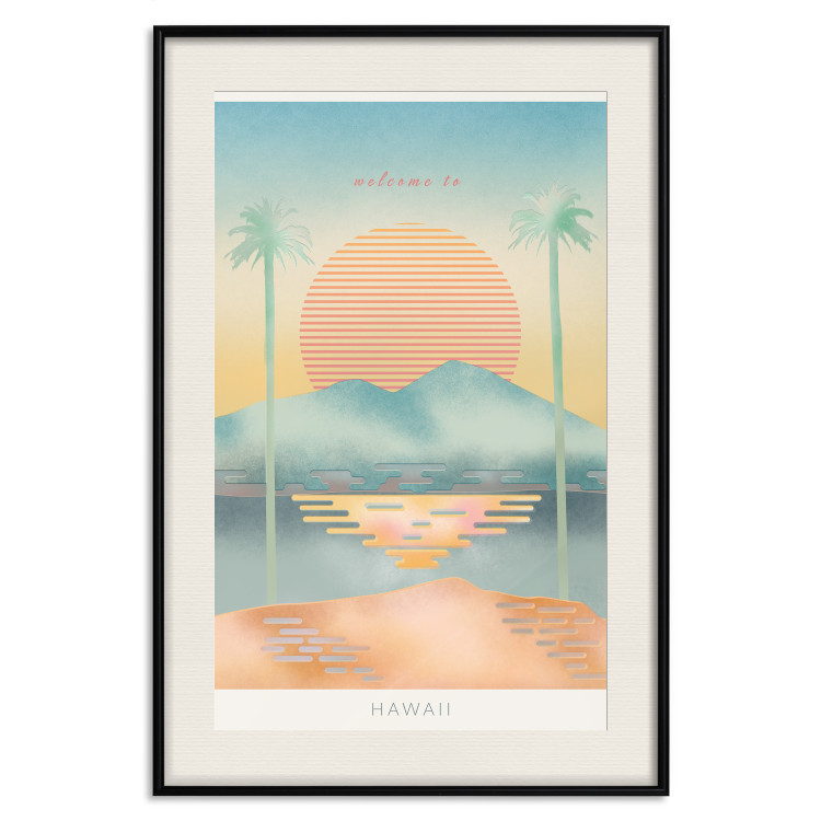 Poster Welcome to Hawaii - tropical summer landscape in pastel motif 135007 additionalImage 19
