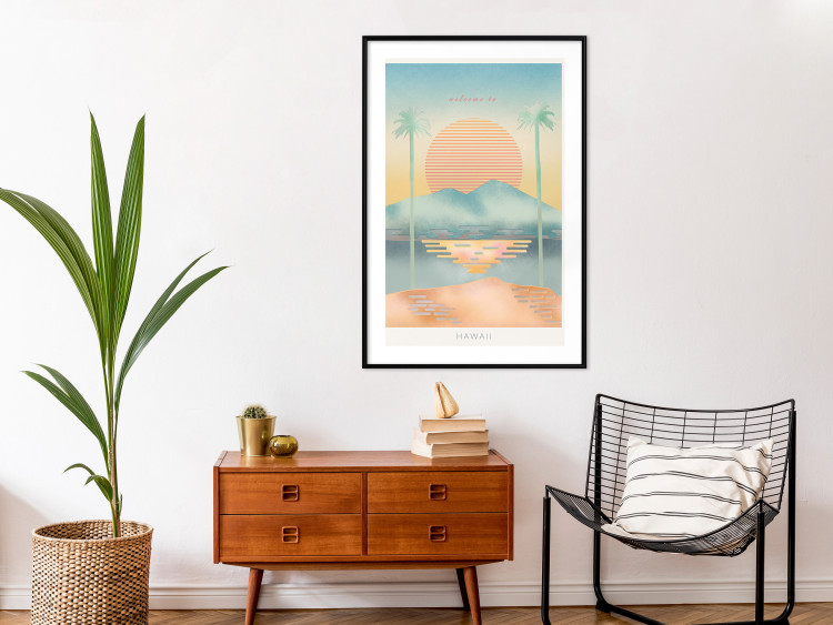 Poster Welcome to Hawaii - tropical summer landscape in pastel motif 135007 additionalImage 23