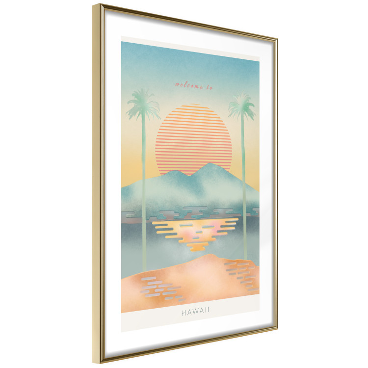 Poster Welcome to Hawaii - tropical summer landscape in pastel motif 135007 additionalImage 7