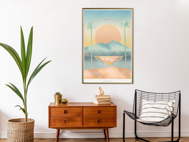 Poster Welcome to Hawaii - tropical summer landscape in pastel motif 135007 additionalImage 5
