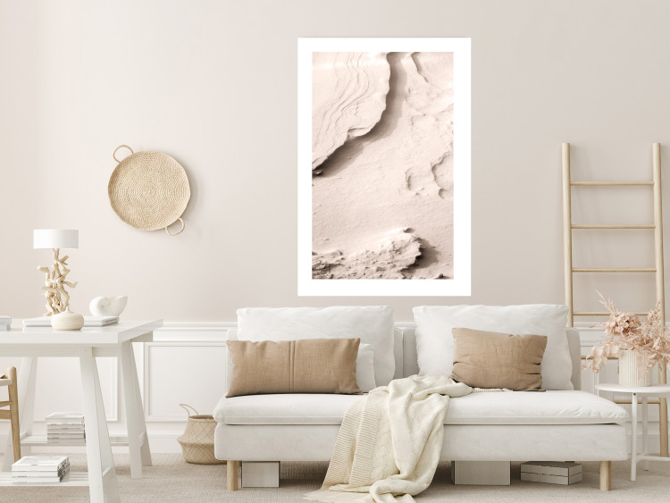 Poster Trace of the Wind - light sand texture on a beach with uneven structure 135307 additionalImage 23