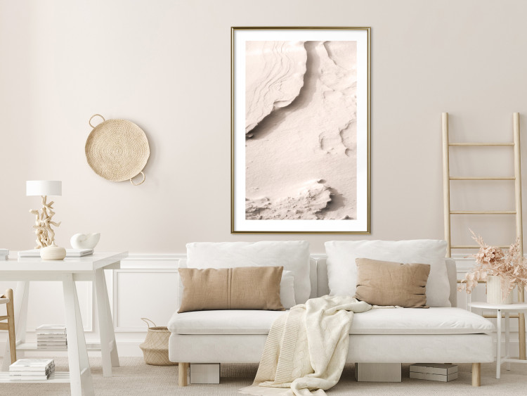 Poster Trace of the Wind - light sand texture on a beach with uneven structure 135307 additionalImage 24