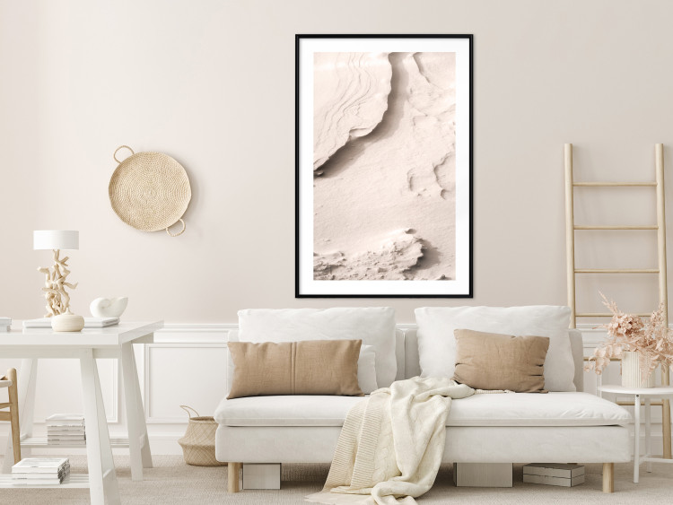 Poster Trace of the Wind - light sand texture on a beach with uneven structure 135307 additionalImage 27