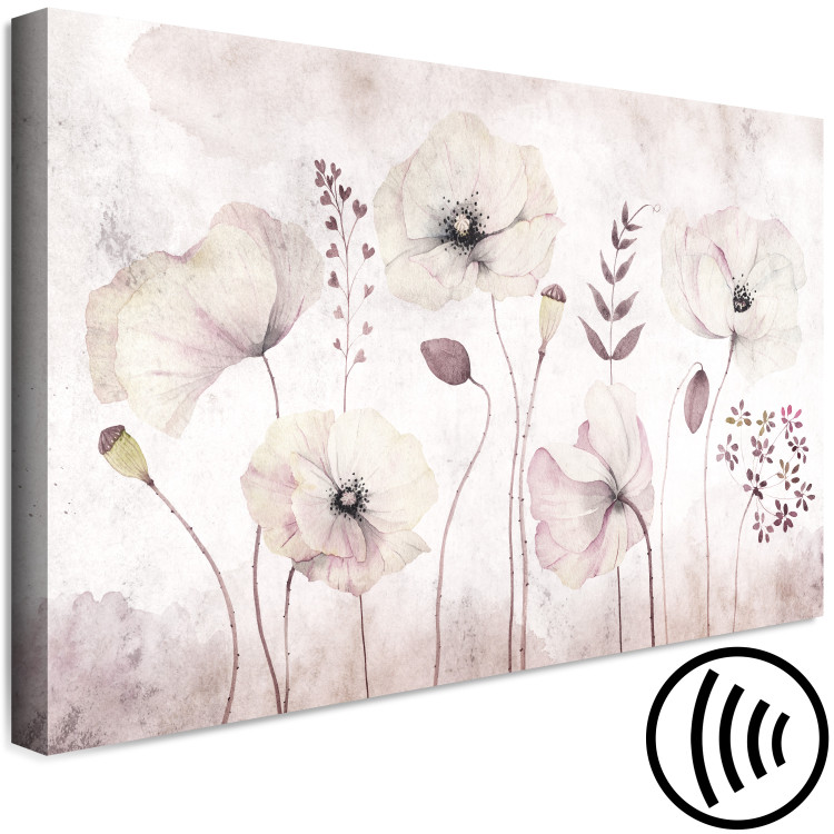 Canvas Flowery Moment (1-piece) Wide - flowers in shabby chic motif 135407 additionalImage 5