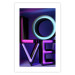 Wall Poster Glassy Love - neon texts with imitation of 3D effect on a colorful background 135507 additionalThumb 4