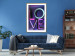 Wall Poster Glassy Love - neon texts with imitation of 3D effect on a colorful background 135507 additionalThumb 9