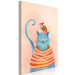 Canvas Art Print Good Friends (1-piece) Vertical - funny colorful cat and mouse 135707 additionalThumb 2