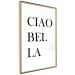Poster Ciao Bella - black and white minimalist composition with Italian writings 135907 additionalThumb 14