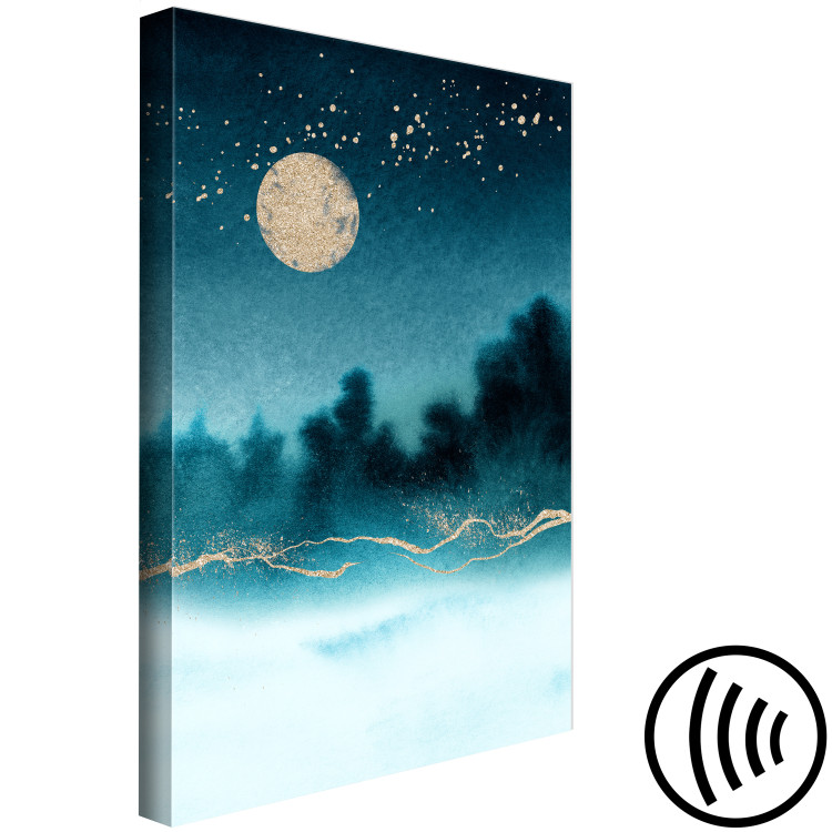 Canvas Print Misty Moon (1-piece) Vertical - landscape in the moonlight 136007 additionalImage 6