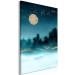 Canvas Print Misty Moon (1-piece) Vertical - landscape in the moonlight 136007 additionalThumb 2