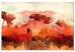 Canvas Print Fiery Flowers (1-piece) Wide - landscape in warm colors 138307