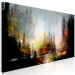 Canvas Print Evening Sun (1-piece) narrow - forest landscape with misty sky 138507 additionalThumb 2