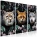 Canvas Print Forest Dwellers (3-piece) - three cats among dense jungle leaves 138607 additionalThumb 2