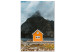 Canvas Northern Shore (1-piece) Vertical - house by the sea and mountains in the background 138707