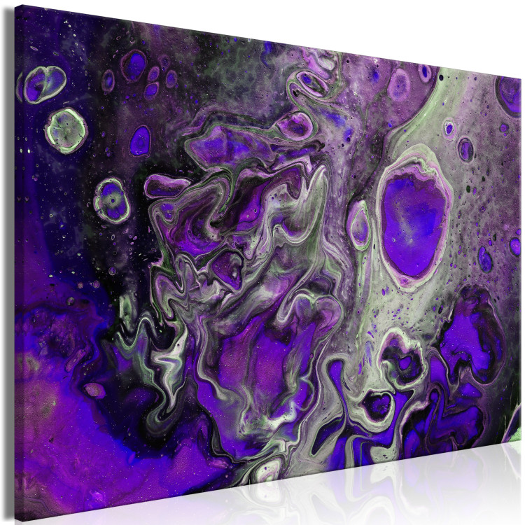 Canvas Art Print Abstraction in Purples (1-piece) Wide - modern composition 142507 additionalImage 2