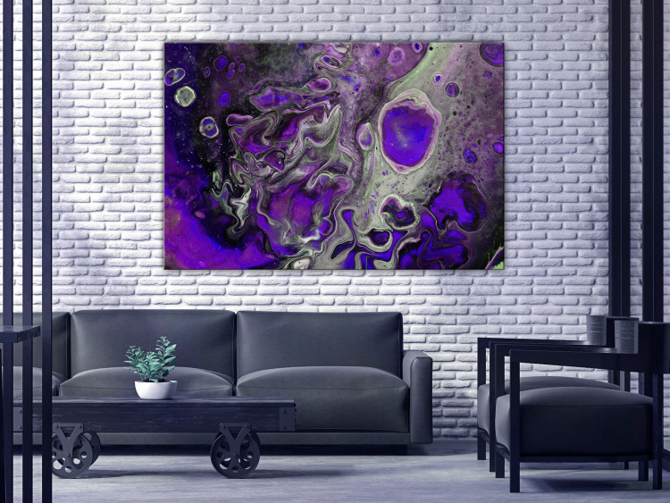 Canvas Art Print Abstraction in Purples (1-piece) Wide - modern composition 142507 additionalImage 3