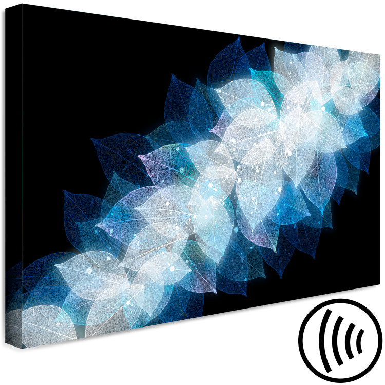Canvas Art Print Nature Abstraction (1-piece) Wide - second variant - glowing leaves 142607 additionalImage 6