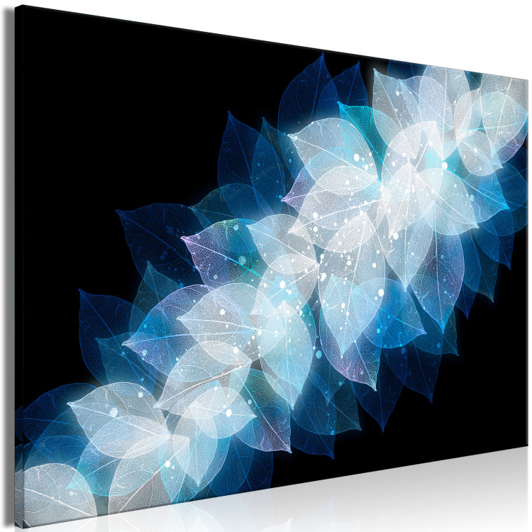 Canvas Art Print Nature Abstraction (1-piece) Wide - second variant - glowing leaves 142607 additionalImage 2