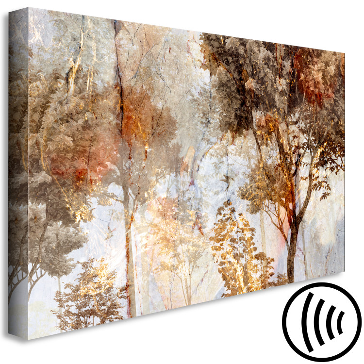 Canvas In the Enchanted Forest (1-piece) Wide - picturesque landscape in sepia 142707 additionalImage 6