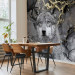 Wall Mural Tranquil wolves - abstract with animal motif and golden patterns 142807 additionalThumb 7