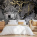 Wall Mural Tranquil wolves - abstract with animal motif and golden patterns 142807 additionalThumb 2