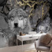 Wall Mural Tranquil wolves - abstract with animal motif and golden patterns 142807 additionalThumb 4