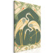 Canvas Art Print Stylish Cranes (1-piece) Vertical - water birds in art deco style 143207 additionalThumb 2