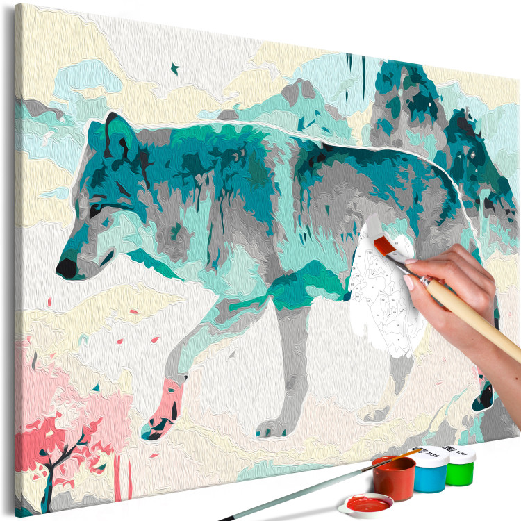 Paint by Number Kit Cherry Blossom Wolf 143307 additionalImage 6