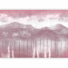 Wall Mural Hazy Landscape - View of the Mountains and the Lake in Pink Shades 146007 additionalThumb 5