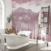 Wall Mural Hazy Landscape - View of the Mountains and the Lake in Pink Shades 146007 additionalThumb 8