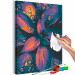 Paint by Number Kit Rainbow Leaves - Colorful Plant, Dark Colors, Water Drops 146207 additionalThumb 5