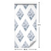 Modern Wallpaper Pattern - Palm Leaves on Blue Diamonds Connected With White Stripes 149907 additionalThumb 7