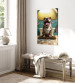 Canvas Art Print AI French Bulldog Dog - Animal Waiting In Colorful Bathroom - Vertical 150107 additionalThumb 10