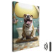 Canvas Art Print AI French Bulldog Dog - Animal Waiting In Colorful Bathroom - Vertical 150107 additionalThumb 8