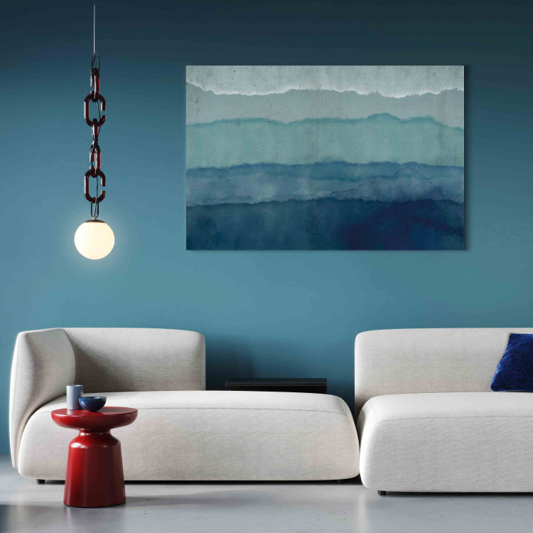 Canvas Harmony of Waves - Nautical Abstraction With Blue Watercolors 151207 additionalImage 5