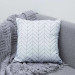 Decorative Microfiber Pillow Gray Patterns - A Minimalist Linear Composition on a Light Background 151407 additionalThumb 5